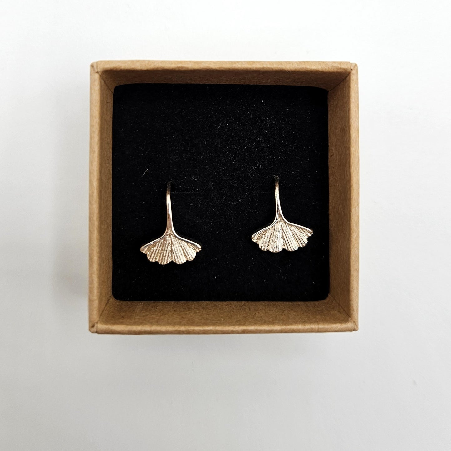 Ginkgo Biloba Leaf Drop Earrings