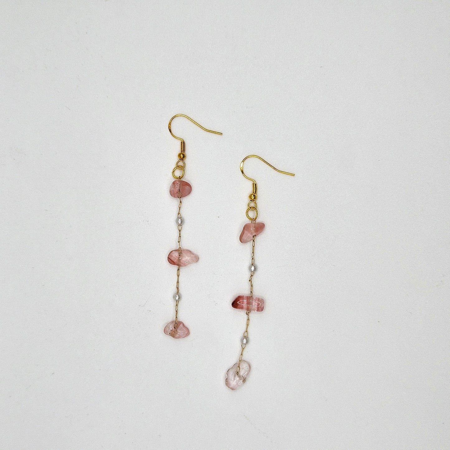 Cherry Quartz Crystal Drop