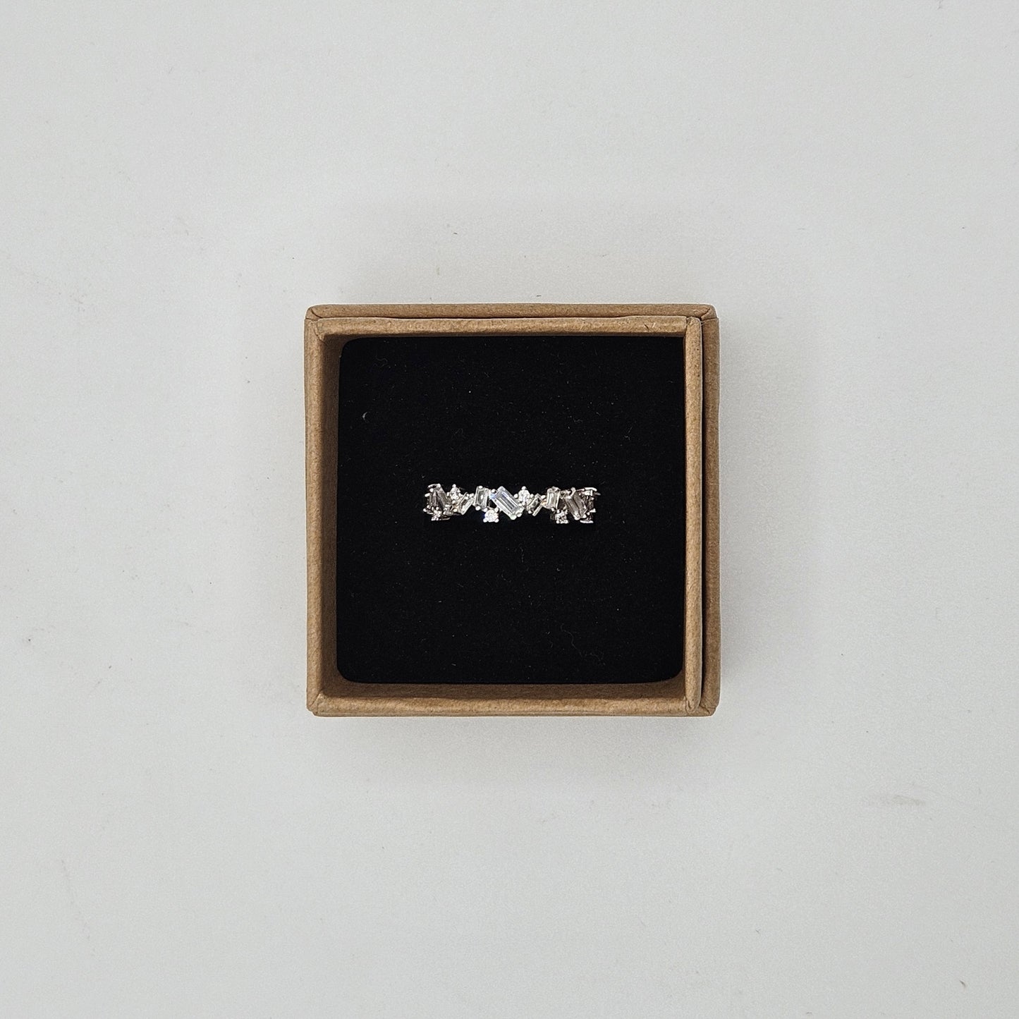 Cubic Zircon, White gold plated