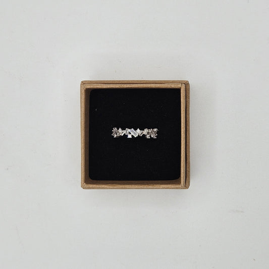 Cubic Zircon, White gold plated