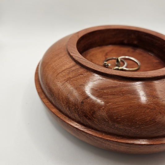 Bubinga Trinket Dish/ Candle Holder