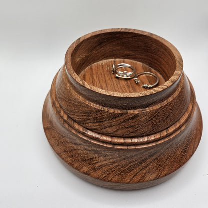 Bubinga Trinket Dish/ Candle Holder