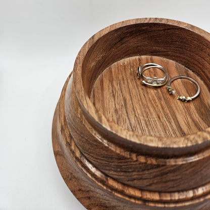 Bubinga Trinket Dish/ Candle Holder